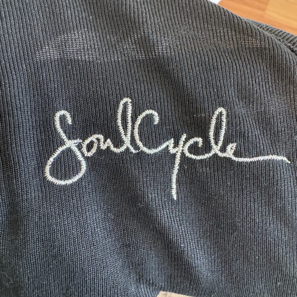 Women’s black SoulCycle tank top, size large
